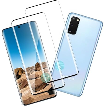 Joywing für 2 Stück Samsung Galaxy S20 Panzerglas, für 9H Härte Schutzfolie Samsung S20 Glas Folie, Hohe Empfindlichkeit Displayschutz Ultra-Klar Schutzglas