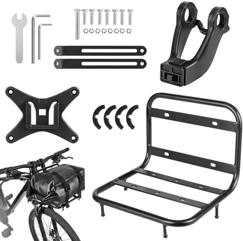 Fahrrad Frontgepäckträger - Schnellspanner Stabiler Gepäckträger,Mountainbike Gepäckträger | Für Kinder Und Erwachsene Damen Herren Mountainbike Fahrrad Trekking Outdoor