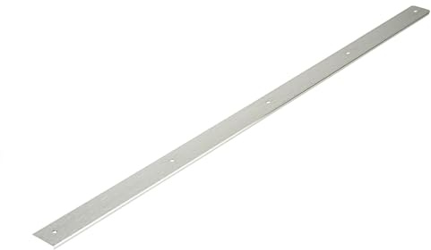 cyclingcolors 1x Jonction plan de travail 38mm profilé baguette de finition rayon 5mm 900mm, droite aspect inox