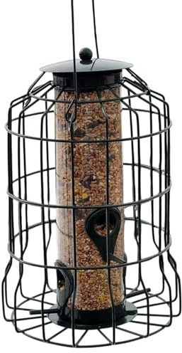 Mangiatoia Per Da Esterno - Porta Cibo Resistente Alle Intemperie A 4 Porte, Grande Mangiatoia Sospesa Per Giardino, Cortile, Patio, Portico, Balcone, | Attira I, Le Cinciallegre