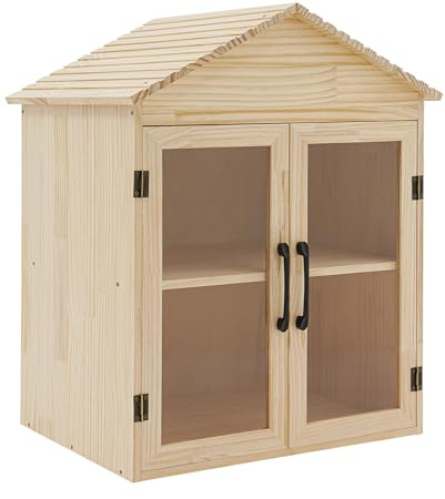 Duoruameng Outdoor Library Book Box, scatola di scambio letterario, contenitore per libri, piccola scatola in legno per fai da te, quartieri, comunità e scuole
