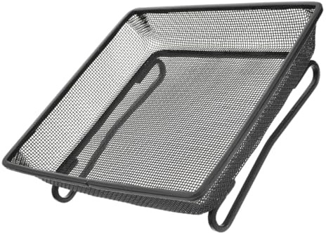 Kichvoe Vogelfutterschale mit Stabilem Futterplatz und Hygienischem Design Quadratische Edelstahlnapf 17,5 X 17,5 X 6cm für Garten und Terrasse