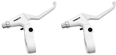 Onogal 2920BL - 2 leve freno V- Brake, in alluminio, per bicicletta MTB / BTT, colore: bianco