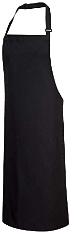 Portwest Cotton Bib Apron, Size: One Size, Colour: Black, S840BKR