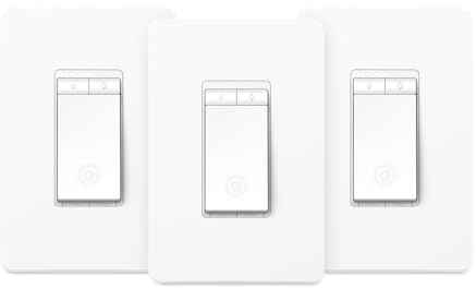 Kasa Smart Dimmer Switch HS220P3, Single Pole, Needs Neutral Wire, 2.4GHz Wi-Fi Light Switch Works with Alexa and Google Home, UL Certified,, No Hub Required, 3-Pack