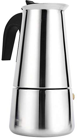 Bewinner Coffee Maker 100ml/200ml/300ml/450ml Stainless Steel Moka Pot Espresso Coffee Maker Stove Home Office Stovetop Espresso Moka Pots(300ml)