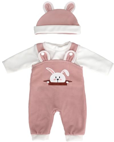 DUORUI Puppenkleidung Kleid Outfit Bodysuit Overalls mit Langarm T-Shirt für American Girl Puppe 18 Zoll