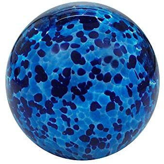Traumkugel Traum-Kugel Briefbeschwerer Glas-Kugel Wunschkugel Handarbeit in Blau, ca. 6,5-7,5 cm Ø