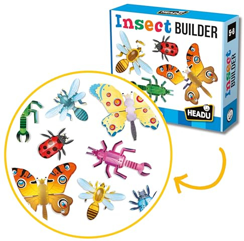 Headu MU27040 Insect Builder Lernspiele, Mehrfarbig