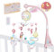 Mobile bébé pour lit de bébé, Aolkee Mobile musical pour lit bébé rotatif à 360 ° avec lumières, hochets rotatifs suspendus, boîte à musique télécommandée, mobile musical pour nouveau-né