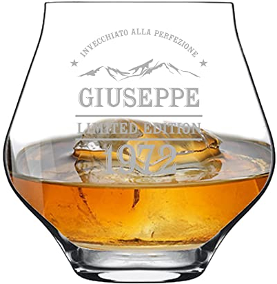 Bicchiere da Whisky o da Pinot PERSONALIZZABILE con nome e anno Incisione Invecchiato alla perfezione - tumbler personalizzato - Idea regalo