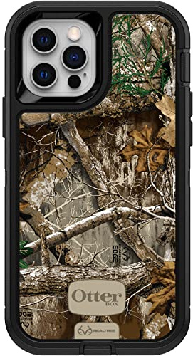 OtterBox, Defender Series, Bildschirmlose Edition, Hülle für iPhone 12 & iPhone 12 Pro, (nur Hülle), Keine Einzelhandelsverpackung, Realtree Edge (Schwarz/Realtree Edge-Grafik)