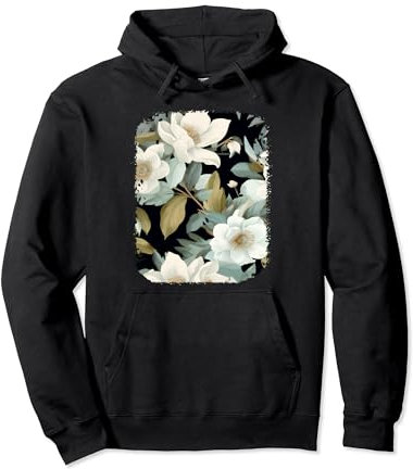 Hellebore Flower Bouquet Plant Lover Floral Pattern Design Sweat à Capuche