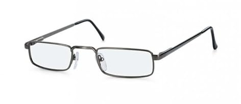 Hero Brille mit Sehstärke für Herren optional mit Sonnenbrillentönung oder Blaulichtfilter, Rechteckig, gefertigt aus Metall (inklusive Brillenetui)