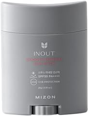 Mizon Inout Smooth Mineral Sun Stick spf50 pa++++ (26G) - Stick solar para llevar contigo a todas partes, protección de larga duración 24 h, para pieles sensibles/con acné, respetuoso con el mar