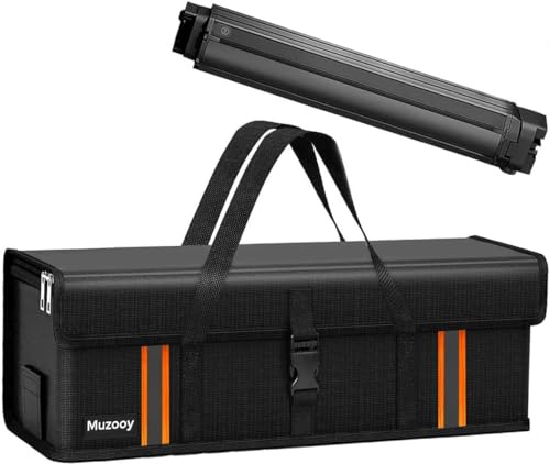 Ebike 8 Layer Battery Bag Fireproof Water Resistant Explosion Proof, Black/White, medium, minimalist or functional or utilitarian