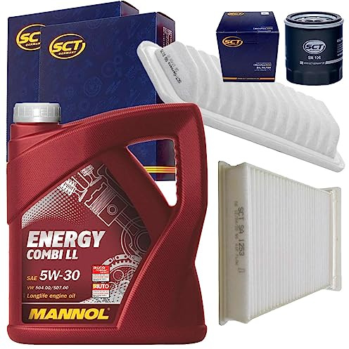Inspektionspaket+5W30 Öl | SM106 / (OC216 / OC534)+SB2175+SA1253+Combi LL Kompatibel mit 107 (pm_, Pn_),aygo (_B1_),C1 (pm_, Pn_)