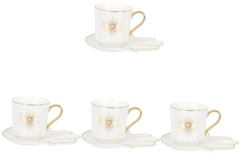 Cabilock 4 Juegos Taza de cerámica marca tazas vintage Tazas de cafe tazas turcas vasos de te tazas cafe tazas de café con tapas taza de té de cerámica taza de café de estilo europeo