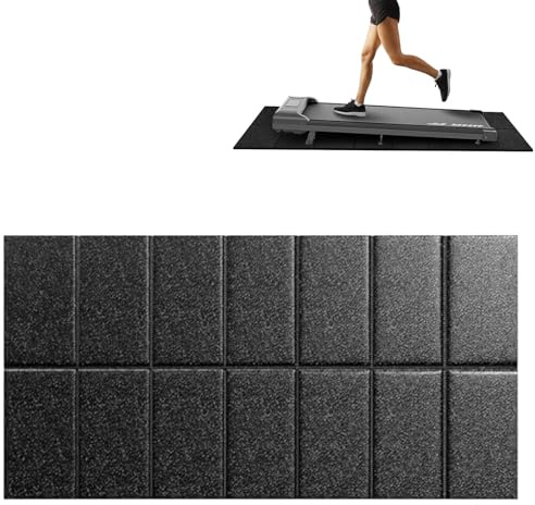 THAILE Laufbandmatte 140x60 cm Bodenschutzmatte Unterlage für Fitnessgeräte | Hochdichte PVC,Schalldämmung,Stoßdämpfung,Faltbar,Rutschfest