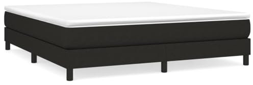 HEFZGDB Bettgestell ohne Matratze Schwarz 160x200 cm Stoff Bette Bettgestell Bed Frame Familienbett für Gästezimmer Schlafzimmer Wohnbereich Herberge