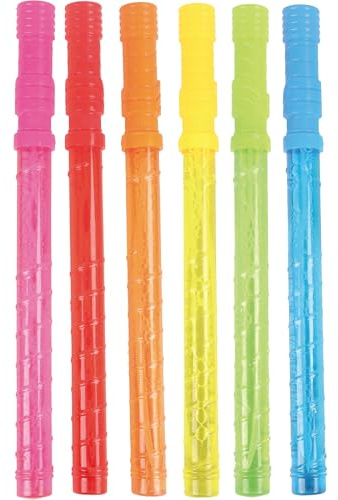 BLUE SKY - Set med 6 bubbelsvärd - tvålbubblor - 049364 - flerfärgad - plast - leksak för barn - utomhuslek - födelsedag - bubbelstav - uppladdningsbart - 37 cm - 3 år