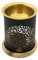 LivuX Aromafume 1169 - Lámpara aromática de metal con posavasos de madera, 8 x 9 cm, para aceites esenciales y ambientadores
