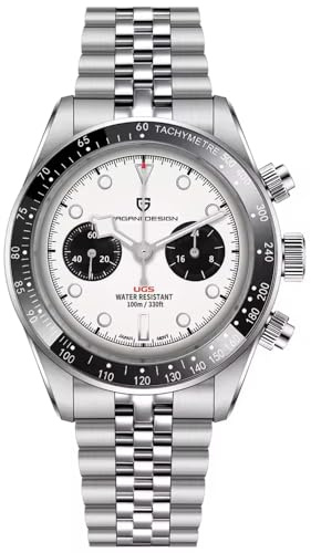 Pagani Design PD1718 Panda Quadrante Uomo Cronografo Orologi Giappone VK64 Movimento Acciaio 100M Impermeabile Uomo Moda Casual Orologio