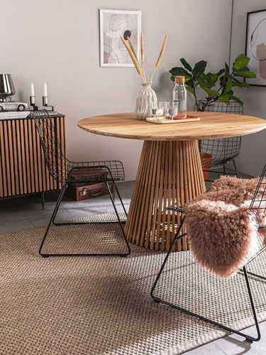 benuta Pure Sisalteppich Greta - 100% Sisal - Rechteckig & im Style: Bordüre, Uni, Natural Living, Scandi Living - Pflegeleicht für Wohnzimmer Schlafzimmer, Grau, 300x400 cm