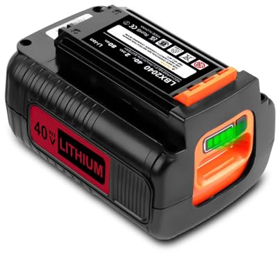 Lithium ion 40 Volt LBX2540 Replacement Battery Compatible with Black and Decker 40V Battery LBX2540 LBX1540 LBX2040 LBXR36 LBXR2036 LBXR36-2 LST540 LCS1240 LST136W Power+ Tools(Red)