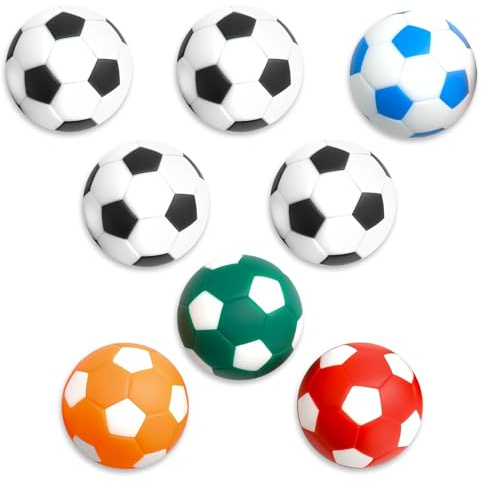 8 Stück Tischkicker Bälle 32 mm, Tischkicker Ball, Tischfussball Bälle, Kicker Ball für Freunden, Familie, Jugendliche und Erwachsenen, Fußball Deko