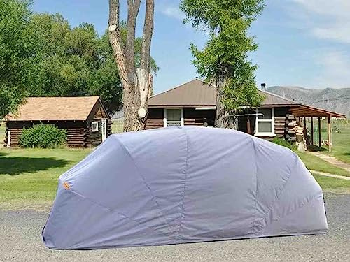 Cochera resistente a todo tipo de clima, toldo móvil para garaje con diseño duradero para condiciones cálidas y frías, cobertizo de estacionamiento plegable