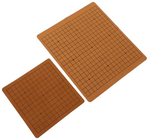 Échiquier Amusant Double Face en Cuir, 2 Pièces, Léger | Jeu de Go Portable, Enseigne la Pensée Stratégique, Développe la Coordination Œil Main, Sûr et Confortable Couleur Aléatoire