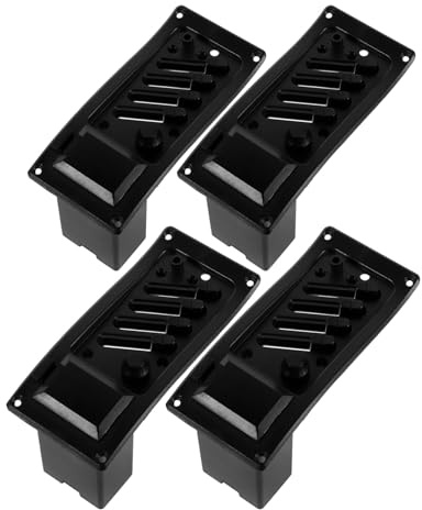 TOYANDONA Cubierta de Pastillas para Guitarra Eléctrica de Plástico Negro, Protector de Pastilla Humbucker, Piezas de Repuesto 4 Piezas, Accesorio de Mantenimiento para Guitarras