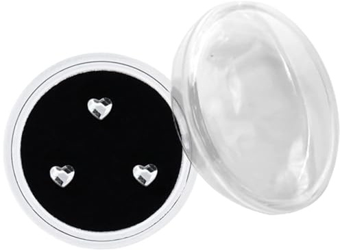 Joyería dental, gemas de dientes de diamante de cristal en forma de corazón de 0, 12 pulgadas, elegantes gemas de dientes pequeños brillantes para reflectantes/arte de uñas/maquillaje facia