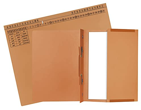 Exacompta - 371109B - caja de 25 carpetas estándar Exaflex 1 capa naranja