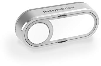 Honeywell Home trådlös ringklocka med namnskylt och LED-funktionsdisplay, grå, DCP511G