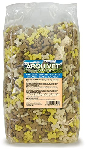 ARQUIVET Mini Ossa alla Vaniglia - Biscotti e Snack per Cani - 2,5 Kg - Premi