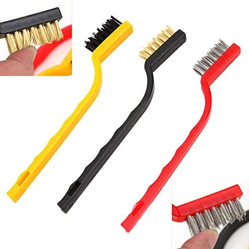 Blackr 3pc/Set Pan Gas Rang Burner Cooker Pot Hearth Cleaning Brush Cleaner Tool