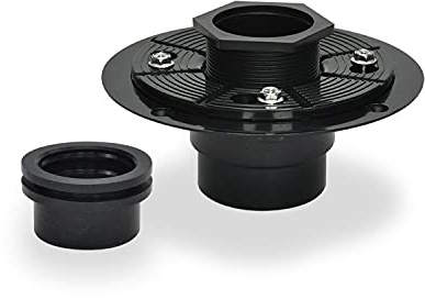 Elefloom Shower Drain Base, 2 inch ABS Shower Drain Flange with Threaded Joints and Rubber Joints for Square and Linear Shower Drain Installation