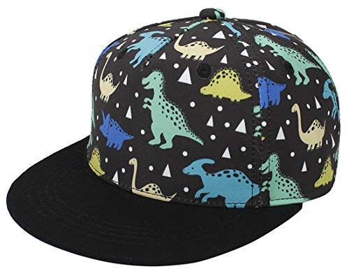 Yixda Baby keps solhatt barn hiphop basebollkeps pojke flicka snapback keps, dinosaurier, 4-8 År
