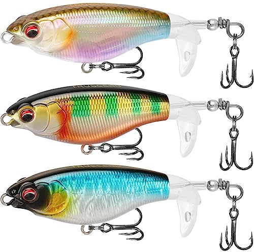 TRUSCEND Easy Catch Popobait mit BKK-Haken, Perfektes Gleichgewicht aus Schall, Spritzer & Schwimmen, Whopper Plopper Oberfläche Angelköder, Topwasser-Plopper-Köder für Barsch, Zander, Forelle, Hecht