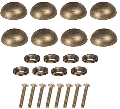 8PCS Mirror Screws Brass Mirror Screws Cap Cover Nails Fasteners Golden for Decorative Mirror, Sign/Advertising Hardware, Nails, Construction… (15mm, Bronze)