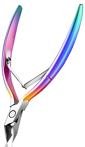 LEEQBCR Professioneller Nagelhautentferner - Professioneller Nagelhautschneider mit hochdichtem Edelstahl, Spiegelpolierverfahren - Maniküristen-Lieblings Hautzange zum Entfernen von Nagelhaut