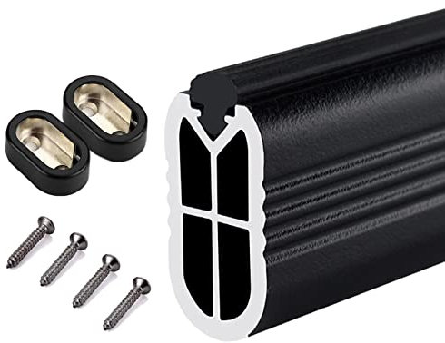 Kleiderstange Schrank Rohr Garderoben Stange Messing Schwarz Silber Garderobenstange Für Hängende Kleidung Kleiner Raum, Anti-Rutsch Kleiderstange Mit Sockelsatz, Einfach Zu Schneiden, Aluminium ( Col