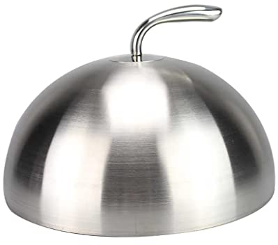 Cheese Melting Dome, Burger Bell, Stainless Steel Food Cover, Indoor/Outdoor Cheese Melting Dome and Burger Cover (Color : B, Size : 26X12CM) (A 24X11CM)