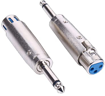 Alnicov Adattatore femmina XLR da 2 pin a 3 pin a jack mono da 6,35 mm