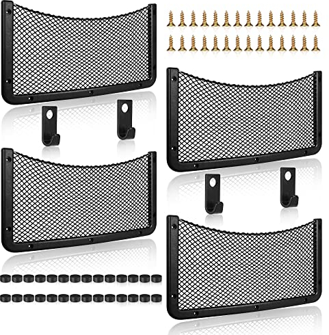 EINESIN Storage Nets for Campervans, Elastic Trunk Storage Bag with Plastic frame,Van Motorhome Caravan Boat Car Storage Solutions Accessories for Storing Phone/Water Bottle/Toiletry