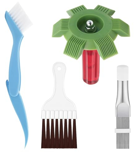 Neikafan 4 Pieces Air Con Fin Comb Air Conditioner Condenser Fin Cleaning Brush AC Fin Comb for A/C Cleaning Straightener Radiator Fin Comb Tool Coil Cleaning Brush Air Refrigerator AC Fin Comb
