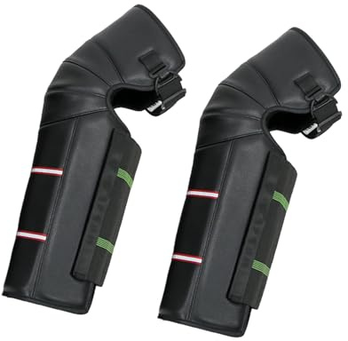 Ginocchiere per moto Protezioni per moto Ghette per gambe antivento Tappetino per ginocchia Copri leggings caldi per escursionismo Snowboard, Riflettore in pelle PU