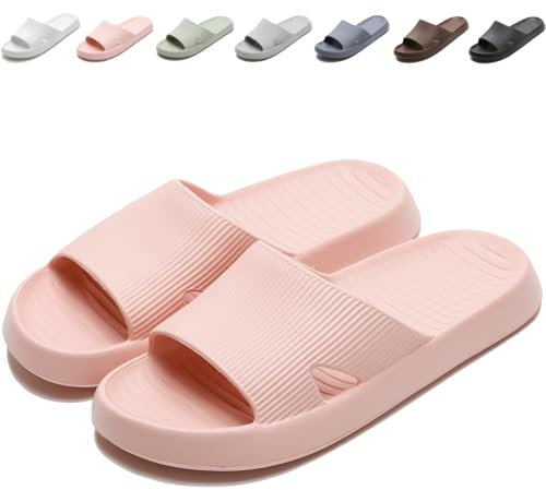 Anmerl Claquettes de Douche Antidérapantes Homme et Femme, Chaussons de Maison en EVA Souple, Sandales de Bain à Séchage Rapide pour Piscine, Spa et Plage